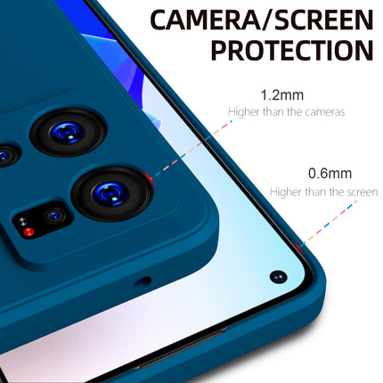 Matte Lens Protective Shockproof Flexible Back Cover for Oppo F21 PRO (4G), Slim Silicone with Soft Lining Shockproof Flexible Full Body Bumper Case (Blue)