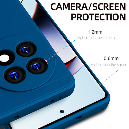 Mobizang Matte Protective Lens Flexible Back Cover for OnePlus 11R | Slim Silicone with Soft Lining Shockproof Full Body Bumper Case (Blue)
