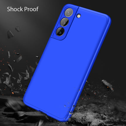 Double Dip Full 360 Protection Back Case Cover for Samsung Galaxy S22 (Blue)