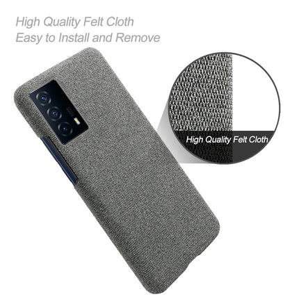 Woven Soft Fabric Case for Vivo IQOO Z5 (5G) Back Cover, Shock Protection Slim Hard Anti Slip Back Cover (Grey)
