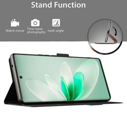 Mobizang Noble Slim Magnetic Leather Flip Case Cover for Vivo V27 (5G) | Card Holder Stand Leather Flip Wallet Case (Black)