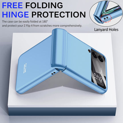 Mobizang PC Back with magnetic hinge for Galaxy Z Flip 4 - Sky Blue