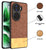 Mobizang Soft Fabric & Leather Hybrid Protective Back Cover for Oppo Reno 11 PRO | Shockproof Slim Hard Anti Slip Back Case (Brown)