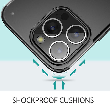 Shield Frosted Acrylic Back Shock Proof Case Cover for Apple iPhone 13 Pro Max (6.7) (Black)