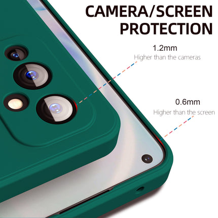 Matte Lens Protective Back Cover for OnePlus 9 / One Plus 9 , Slim Silicone with Soft Lining Shockproof Flexible Full Body Bumper Case (Green)