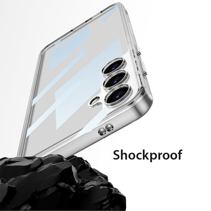 Mobizang Clear Airbag Back Case for Samsung Galaxy S24 Plus | Transparent Shockproof Slim Hard PC Shell Protective Cover (Clear)