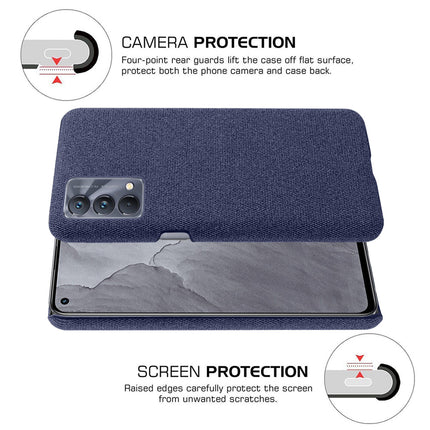 Woven Soft Fabric Case for Realme GT Master  Back Cover, Shock Protection Slim Hard Anti Slip Back Cover (Blue)