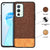 Soft Fabric & Leather Hybrid for OnePlus 9RT  Back Cover, Shockproof Protection Slim Hard Back Case (Brown)