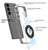 Mobizang Clear Airbag + Ring Back Case for Samsung Galaxy S24 | Transparent Shockproof Slim Hard PC Shell Protective Cover (Clear)