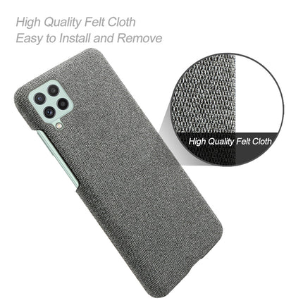 Woven Soft Fabric Case for Samsung Galaxy A22 (4G) Back Cover, Shock Protection Slim Hard Anti Slip Back Cover (Grey)