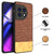 Mobizang Soft Fabric & Leather Hybrid for OnePlus 11 Back Cover | Shockproof Hybrid Slim Hard Anti Slip Back Case (Brown)