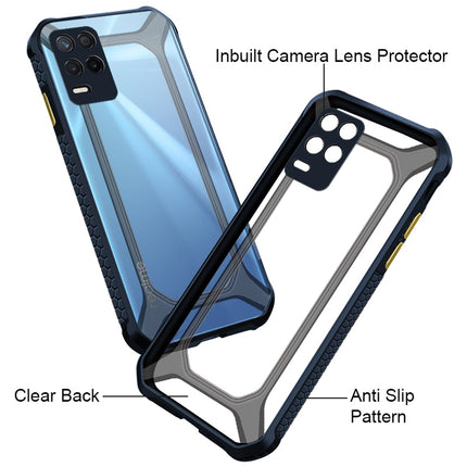 Unicorn for Realme 8 (5G) Clear Back Case, [Military Grade Protection] Shock Proof Slim Hybrid Bumper Cover (Blue)