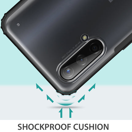 Shield Frosted Acrylic Back Shock Proof Case Cover for OnePlus Nord CE (5G) / One Plus Nord CE (5G) (Black)
