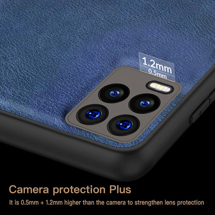 Tux Back Case For Realme 8 Pro / Realme 8 , Slim Leather Case with Soft Edge Shockproof Back Cover (Blue)