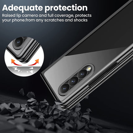 Phantom Ultra Thin Back Case for Samsung Galaxy Z Fold3 , Full Body Protection Back Cover , Black