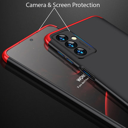Double Dip Full 360 Protection Back Case Cover for Samsung Galaxy F23 (Red , Black)