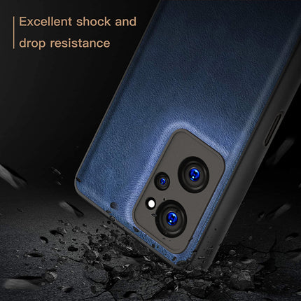 Tux Back Case for Realme 9i, Slim Leather Case with Soft Edge Shockproof Back Cover (Blue)