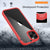 Mobizang Hawkeye Clear Back Cover for Apple iPhone 15 Pro | Camera Lens Protector Shockproof Slim Clear Case Cover (Red)