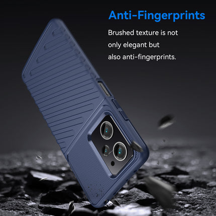 Mobizang Thunder Protective Flexible Back Cover for Poco X5 Pro | Slim Anti Slip Rugged TPU Shockproof Full Body Bumper Case (Blue)