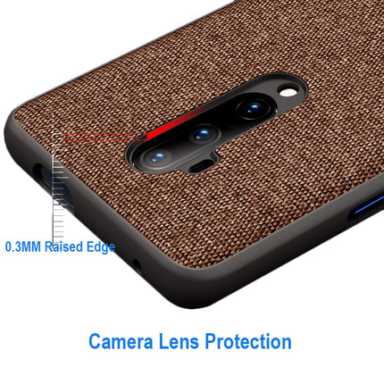 Soft Full Fabric Protective Shockproof Back Case Cover for OnePlus 7T Pro / One Plus 7T Pro (Full Brown)