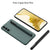 Double Dip Ultra Thin Back Case Cover for Samsung Galaxy S22, With Inbuilt Removable S Pen Holder (Green)