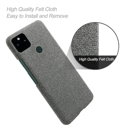 Woven Soft Fabric Case for Google Pixel 5A Back Cover, Shock Protection Slim Hard Anti Slip Back Cover (Grey)