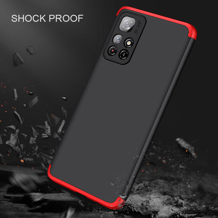 Double Dip Full 360 Protection Back Case Cover for Redmi Note 11T (5G) (Red,Black)