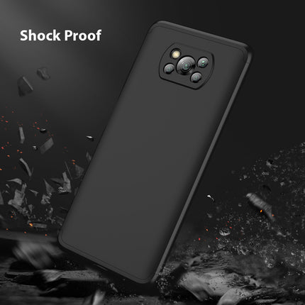 Double Dip Full 360 Protection Back Case Cover for Poco X3 Pro (Black)