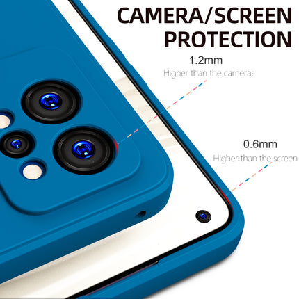 Matte Lens Protective Back Cover for Realme GT 2 Pro , Slim Silicone with Soft Lining Shockproof Flexible Full Body Bumper Case (Blue)