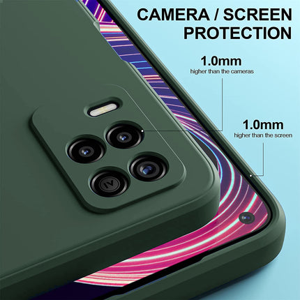 Matte Lens Protective Back Cover for Realme 8 (5G) , Slim Silicone with Soft Lining Shockproof Flexible Full Body Bumper Case , Green