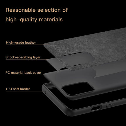 Tux Back Case for OnePlus 9R / One Plus 9R , Slim Leather Case with Soft Edge Shockproof Back Cover (Black)