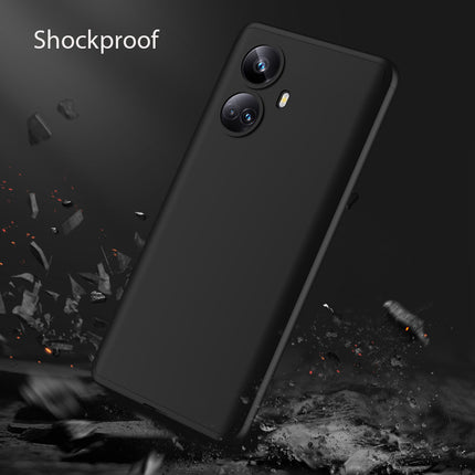 Mobizang Double Dip Full 360 Protection Back Case Cover for Realme 10 Pro Plus (Black)