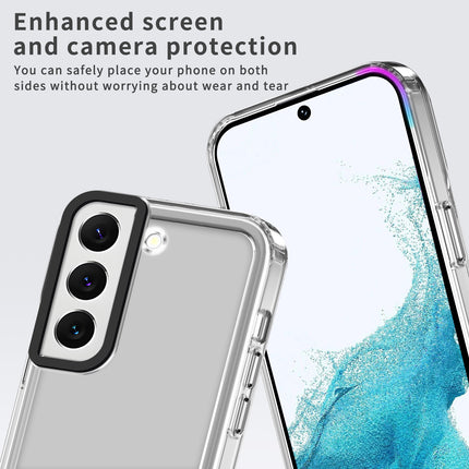 Mobizang Warrior Acrylic Clear Back Cover For Samsung Galaxy S21 FE | Slim Shockproof [Military Grade Protection] Hybrid Bumper Case (Transparent Sides)