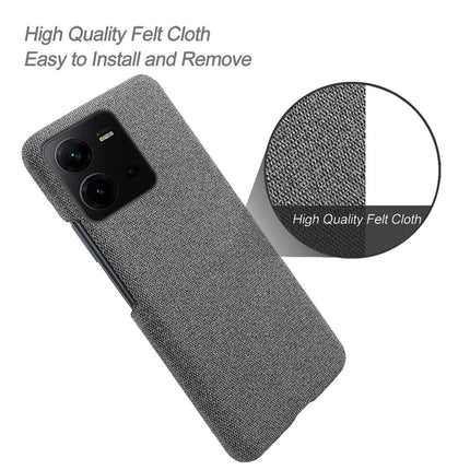 Mobizang Woven Soft Fabric Case for VIVO V25 (5G) Back Cover, Shock Protection Slim Hard Anti Slip Back Cover (Grey)