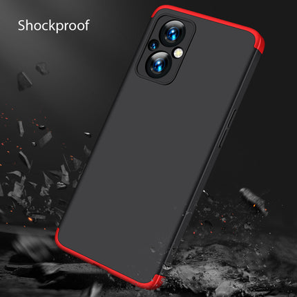 Double Dip Full 360 Protection Back Case Cover for Oppo F21 PRO (5G) (Red , Black)
