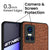 Soft Fabric & Leather Hybrid Protective Back Case Cover for Realme GT Neo 3 (5G) (Brown)