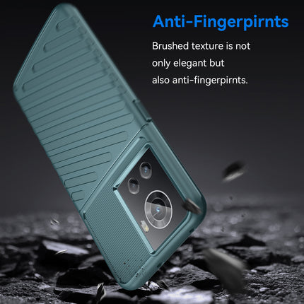 Mobizang Thunder Protective Flexible Back Cover for OnePlus 10R | Slim Anti Slip Rugged TPU Shockproof Full Body Bumper Case (Green)