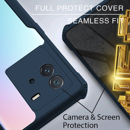 Mobizang Beetle for IQOO NEO 6 (5G) Back Case, [Military Grade] Shockproof Slim Hybrid Clear Back Cover (Blue)
