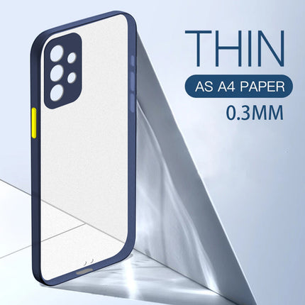 Paper Thin Back Cover For Samsung Galaxy A52 , Super Slim Matte Translucent Full Protection Back Case (Blue)