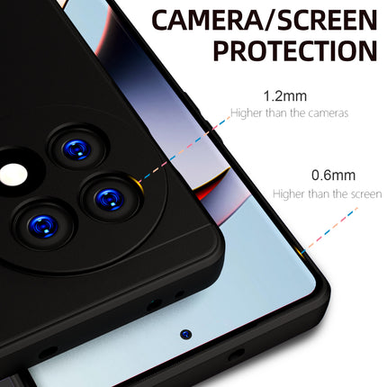Mobizang Matte Protective Lens Flexible Back Cover for OnePlus 11R | Slim Silicone with Soft Lining Shockproof Full Body Bumper Case (Black)