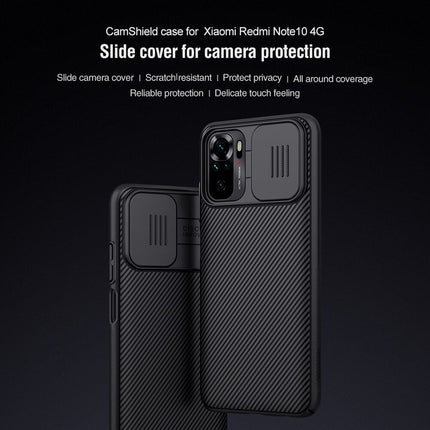 Nillkin Xiaomi Redmi Note 10 / Note 10S Case, CamShield Series Case with Slide Camera Cover Slim Protective Case (Black)