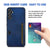 Mobizang Razor Wallet Back Case for Samsung Galaxy A54 (5G) | Slim PU Leather & Fabric Cover with Inbuilt Card Pocket (Blue)