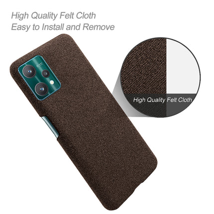 Woven Soft Fabric Case for Realme 9 Pro Back Cover, Shock Protection Slim Hard Anti Slip Back Cover (Brown)