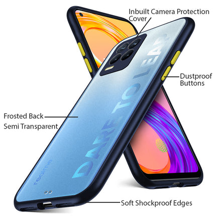 Paper Thin Back Cover For Realme 8 Pro / Realme 8 (4G) , Super Slim Matte Translucent Full Protection Back Case (Blue)