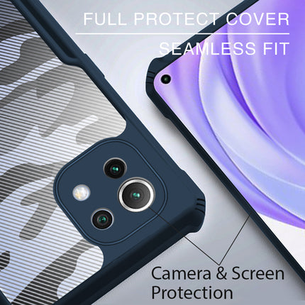 Beetle Camouflage for Mi 11 Lite Back Case, [Military Grade Protection] Shock Proof Slim Hybrid Bumper Cover (Blue)