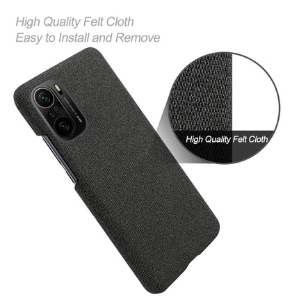 Woven Soft Fabric Case for Xiaomi Mi 11X / 11X Pro Back Cover, Shock Protection Slim Hard Anti Slip Back Cover (Black)