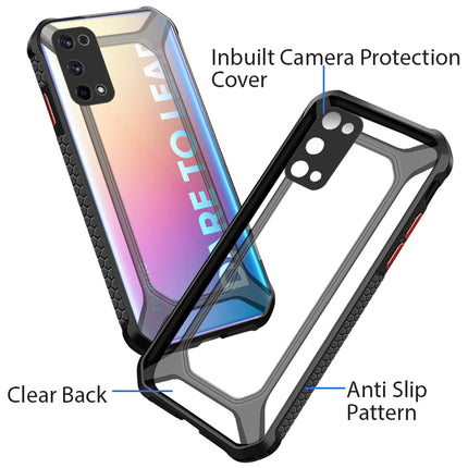 Unicorn for Realme X7 Pro Clear Back Case, [Military Grade Protection] Shock Proof Slim Hybrid Bumper Cover (Black)