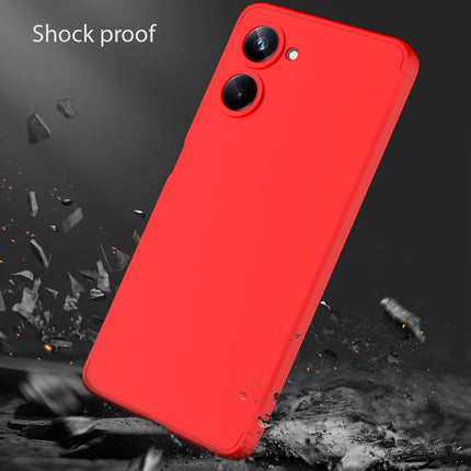 Mobizang Double Dip Full 360 Protection Back Case Cover for Realme 10 Pro (Red)