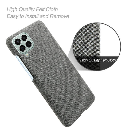 Mobizang Woven Soft Fabric Case for Samsung Galaxy M53 (5G) Back Cover,  Shock Protection Slim Hard Anti Slip Back Cover (Grey)