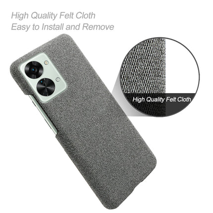 Mobizang Woven Soft Fabric Case for OnePlus Nord 2T  Back Cover,  Shock Protection Slim Hard Anti Slip Back Cover (Grey)